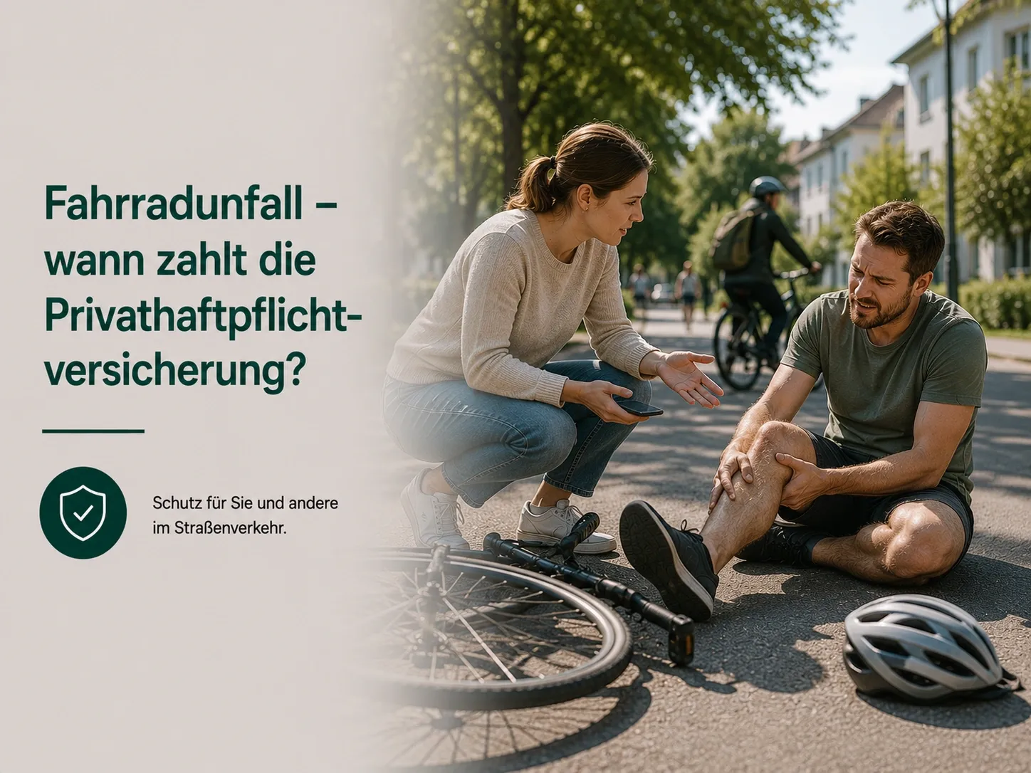 Fahrradunfall – wann zahlt die Privathaftpflichtversicherung?