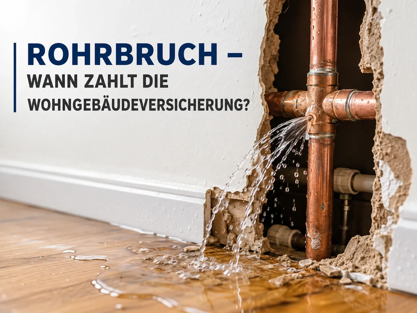 Rohrbruch – wann zahlt die Wohngebäudeversicherung?
