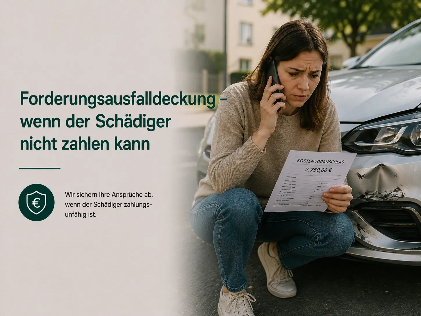 Forderungsausfalldeckung – wenn der Schädiger nicht zahlen kann